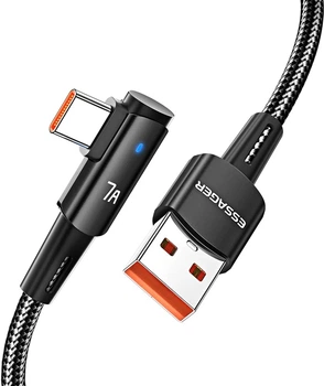 Кабель Essager Sunset Bend Type 5A cable USB A to Type C 2 м 100W Black (EXCWT7A-CGA01-P)