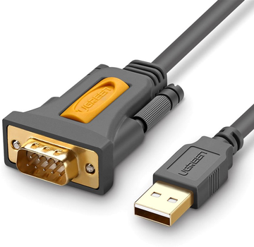 Кабель Ugreen CR104 USB to DB9 RS-232 Male Adapter Cable 1.5 м Black (UGR-20211)