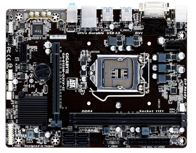 Материнская плата Gigabyte GA-B150M-D2VX-SI (s1151 v1 , b150 , DDR4 PCI-Ex16 3.0) OEM Bulk