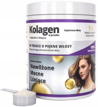 Suplement diety Noble Health Kolagen + Witamina C i Biotyna w proszku 100 g (5903068655883)