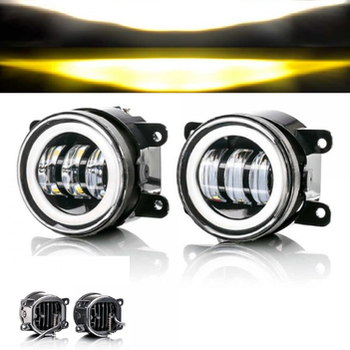 Фари світлодіодні LED Ford Fusion, C-Max, Explorer, Ecosport, Fiesta, Focus, Focus, Transit протитуманні 4" W/Y, біле/жовте світло, комплект 2шт (12721)