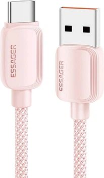 Кабель ESSAGER Breeze USB Cable USB-A to Type C 1 м 100W Pink (EXC7A-WL04-P)