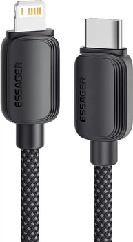 Кабель ESSAGER Breeze USB Cable USB-C to Ligthning 2 м 20W Black (EXCTL-WLA01-P)