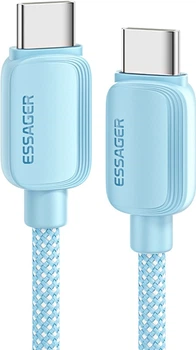 Кабель ESSAGER Breeze USB Cable Type C to Type C 1 м 100W Blue (EXCTT1-WL03-P)