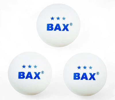 Мячики BAX 3* TABLE TENNIS BALLS 3 pcs White