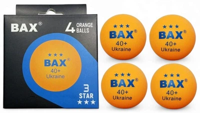 Мячики BAX 3*** TABLE TENNIS BALLS ORANGE 4 шт. 140624