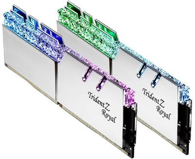Pamięć RAM G.Skill DDR4-3200 32768MB PC4-25600 (Kit of 2x16384) Trident Z Royal Silver (F4-3200C16D-32GTRS)