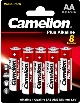 Батарейка Camelion LR6-BP(5+3) Plus Alkaline 1x(5+3) шт (0849198006988)