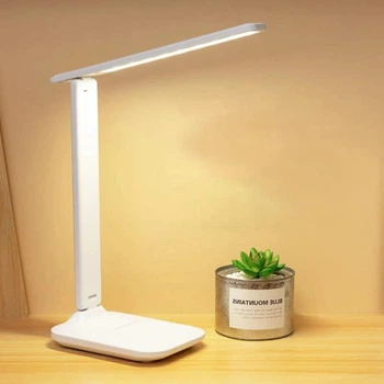 Настільна лампа з акумулятором USB зарядкою LED лампа на батарейках світильник нічна лампа сенсорна аварійна лампа White (50027)