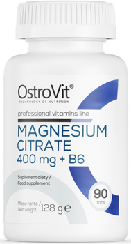 Цитрат магния с витамином B6 OstroVit Magnesium Citrate + B6 400 mg 90 таблеток