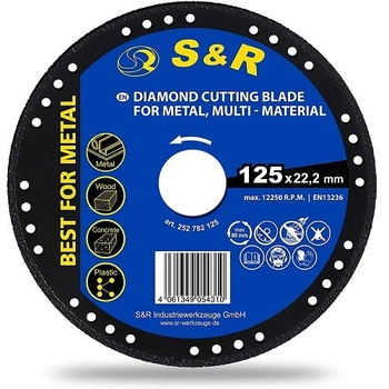 Круг алмазний S&R 125 x 22.2 мм металл/универсальный PROFI (252782125)