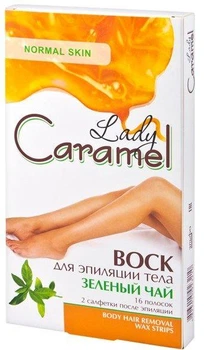Віск для депіляції тіла Caramel Зелений чай 16 шт (4823015923210)