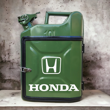 Подарочная канистра мини-бар с дозаправкой 10л HONDA марка авто, uwest, Темно-зеленая