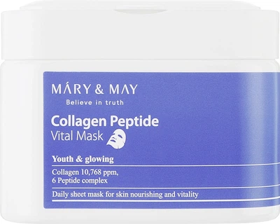 Тканинні маски з колагеном і пептидами - Mary & May Collagen Peptide Vital Mask 30шт (1106206-76818)
