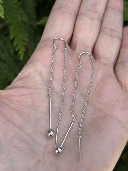 Серьги серебряные протяжки 40043
