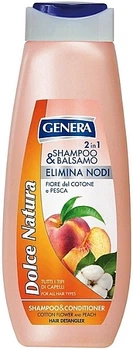 Шампунь-бальзам для волос 2 в 1 "Цветок хлопка и персик" - Genera Dolce Natura Shampoo 500ml (1143563-1525687-2)