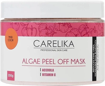 Альгінатна маска на основі водоростей з екстрактом ацероли - Carelika Algae Peel Off Mask Acerola 200g (1171652-1563336-2)