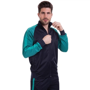Спортивна чоловіча кофта на блискавці SP-Sport Fit 6803 розмір M (165-170 см) Deep Blue-Mint