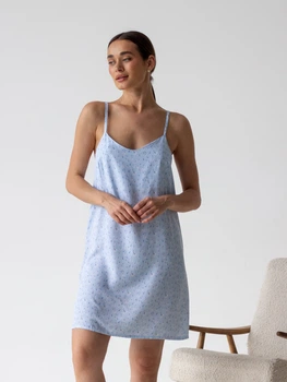 Ночная рубашка женская BARWA garments 0342 M Цветочек на светло-голубом (2110003422032)