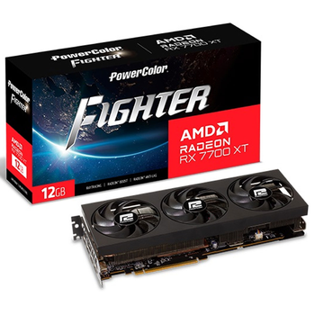Видеокарта AMD Radeon RX 7700 XT 12GB GDDR6 Fighter PowerColor (RX 7700 XT 12G-F/OC)