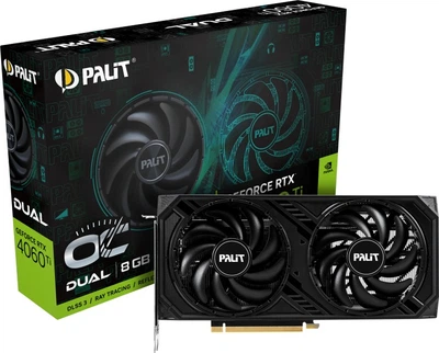 Відеокарта GF RTX 4060 Ti 8GB GDDR6 Dual OC Palit (NE6406TT19P1-1060D)