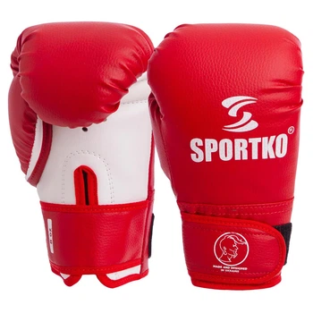 Перчатки для бокса и единоборств SPORTKO Champ PD-2 Red-White 12 унций