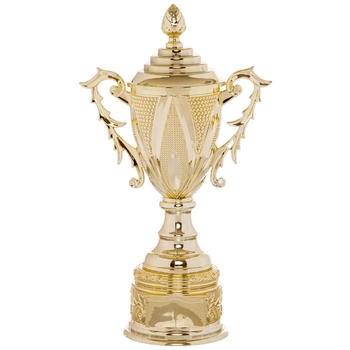 Кубок спортивный с ручками и крышкой приз спортивный SP-Sport Heroe 4112C высота 37 см Gold