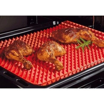 Унікальний силіконовий килимок для випічки ULTRA PYRAMID BAKING MAT з антипригарним покриттям, Червоний (005g)