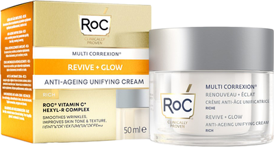 Krem do twarzy RoC Multi-Correxion Revive & Glow Przeciwstarzeniowy 50 ml (1210000800114)