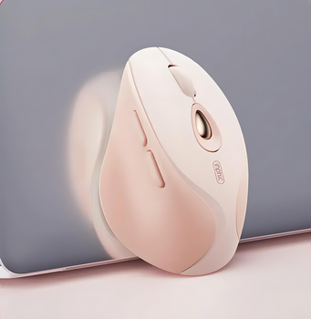Мышь INPHIC DR801 беспроводная Bluetooth + USB 2.4ГГц и 2400 DPI, milk tea + фирменный коврик