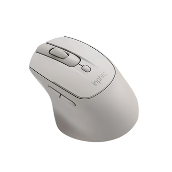 Мышь INPHIC DR2 беспроводная Bluetooth + USB 2.4ГГц и 2400 DPI, бежевый