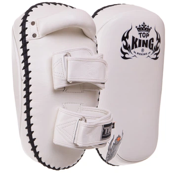 Пады для тайского бокса Тай-пэды 35x18x11см Кожа TOP KING Ultimate цвет белый TKKPU-S
