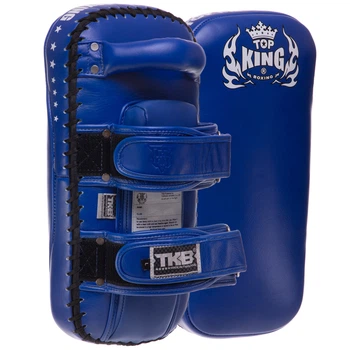 Пады для тайского бокса Тай-пэды 36x18x9см кожа TOP KING Super синий TKKPS-SV-M