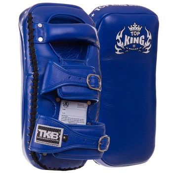 Пады для тайского бокса Тай-пэды 35x18x11см кожа TOP KING Extreme синий TKKPE-BU-M