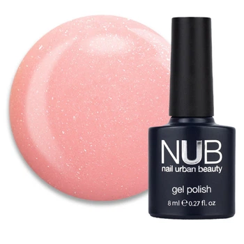 Гель-лак NUB Naked 04 Rose Spark пастельно-рожевий з шиммерами, що переливаються, і мікрослюдою 8 мл (962002091649)