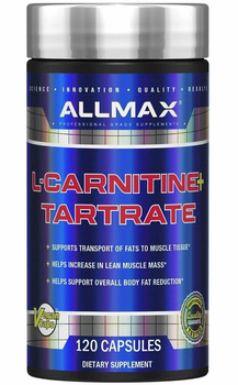 Жиросжигатель L-Карнитин All Max L-Carnitine Tartrate 120 капсул