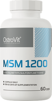 Натуральна добавка OstroVit MSM 1200 мг 60 капсул (5903246227468)