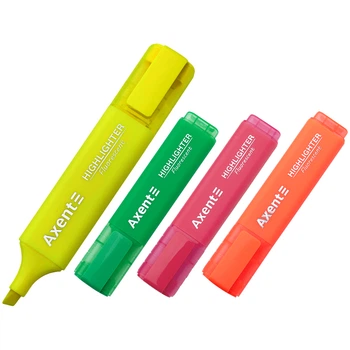 Маркер Axent Highlighter 1-5 мм клиновидный набор неон (2537-40-A)