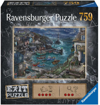 Puzzle Ravensburger Exit Kids The Fishing Village 70 x 50 cm 759 elementów (4005556173655)