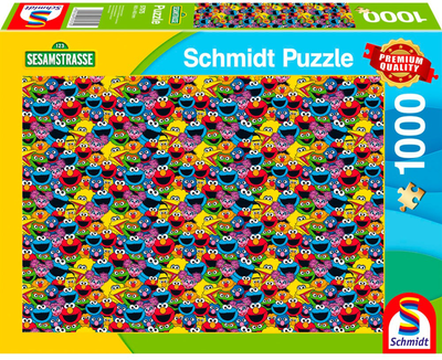 Puzzle Schmidt Sesame Street Who How What 69.3 x 49.3 cm 1000 elementów (4001504575755)