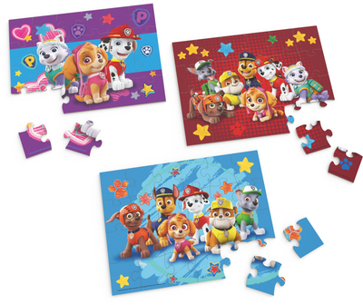 Zestaw drewnianych puzzli Spin Master Paw Patrol 28.4 x 21.3 cm 3 x 24 elementy (0778988461037)