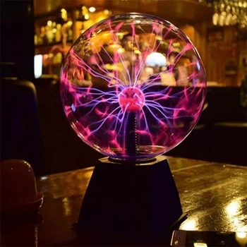 Шар плазменный Plasma Light с молниями ночник, 10 см, с сенсорным управлением (TPL-1011a)
