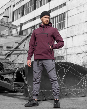 Тактичний комплект PRIDE бордовий (КУРТКА АНОРАК PRIDE, ДЖОГГЕРЫ TECHWEAR) - L