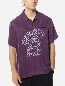 Koszula letnia męska Jungles Jungles Keith Haring Resist SSB-RSST-PUR M Fioletowy (840274649112)
