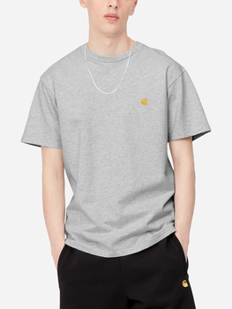 T-shirt długi męski Carhartt Chase I026391-00JXX S Szary (4064958197713)