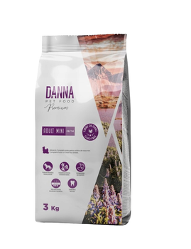 Sucha karma Danna Premium Adult Mini dla ras małych 3 kg (8436036368272)