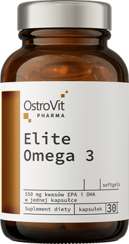 Харчова добавка OstroVit Pharma Elite Omega 3 30 капсул (5903246225310)