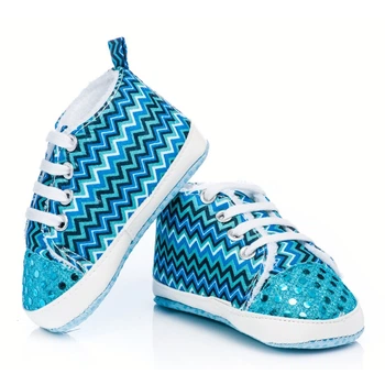 Пінетки утеплені Trampki warm ATTRACTIVE (003 голубі з паєтками) розмір 21/22