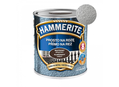 Эмаль молотковая 3 в 1 «Hammerite» серебристо-серая 0,75 л.