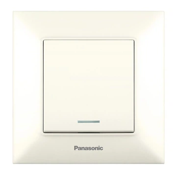 Выключатель одноклавишный с подсветкой Panasonic Arkedia Slim крем WNTC0002-2BG